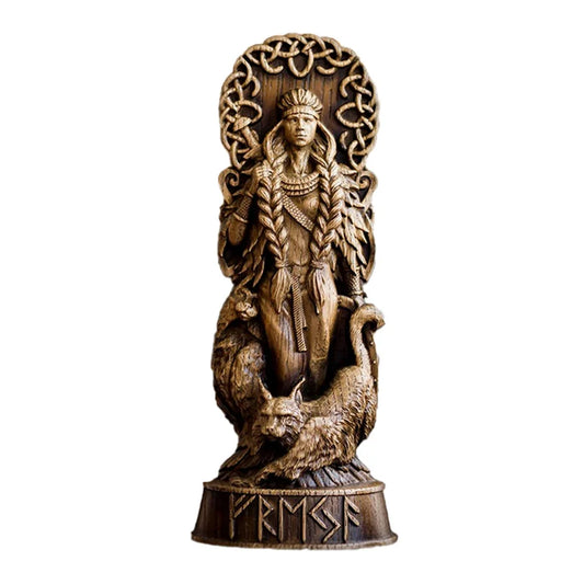 Viking God & Goddess Sculpture – Scandinavian Pantheon Resin Ornaments