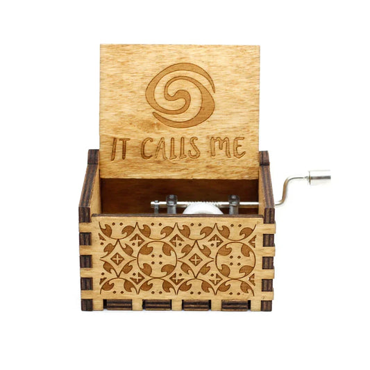 Hand-Cranked Wooden Theme Music Box