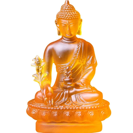 1pc Resin Craft Buddha Statue – Thailand Buddhism Sculpture for Home & Car Decoration