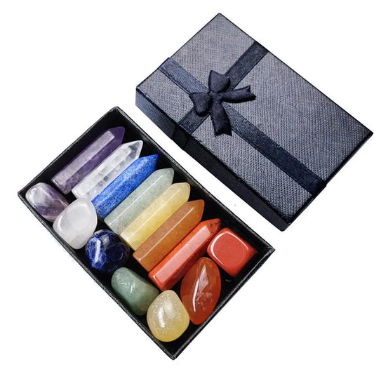Natural Stone Crystal Gemstone Chakra Healing Set