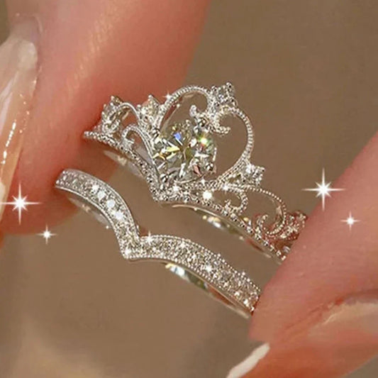 Fairy Sparkling Crown Rings